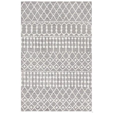 Safavieh Blossom Hand Tufted Rectangle Area RugGrey & Ivory 9 x 12 ft. BLM115F-9